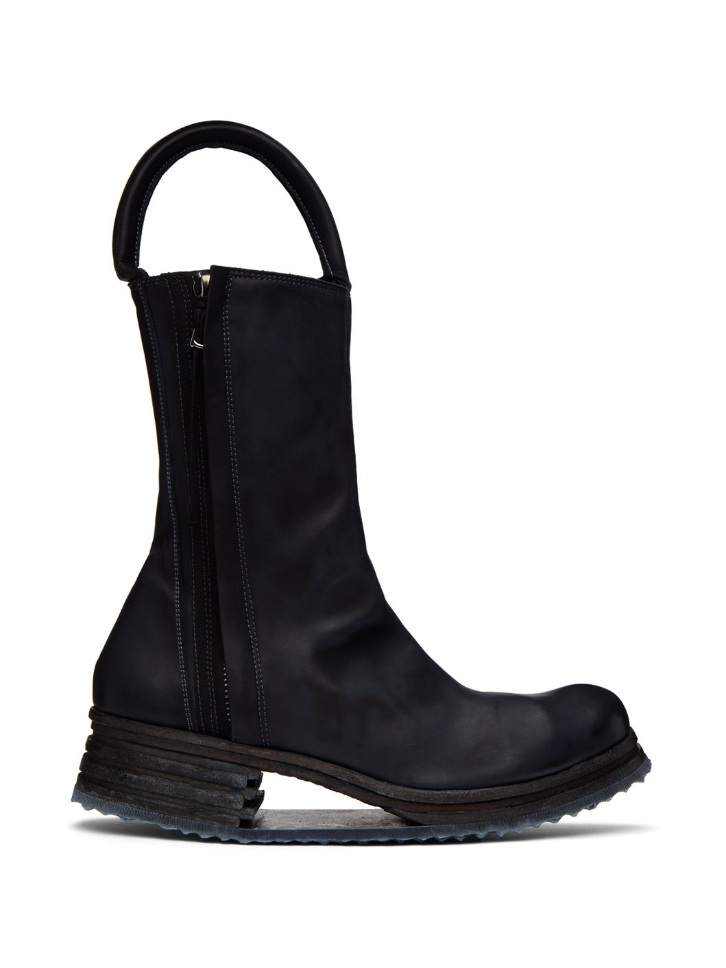 Black Pull-Loop Boots - 1