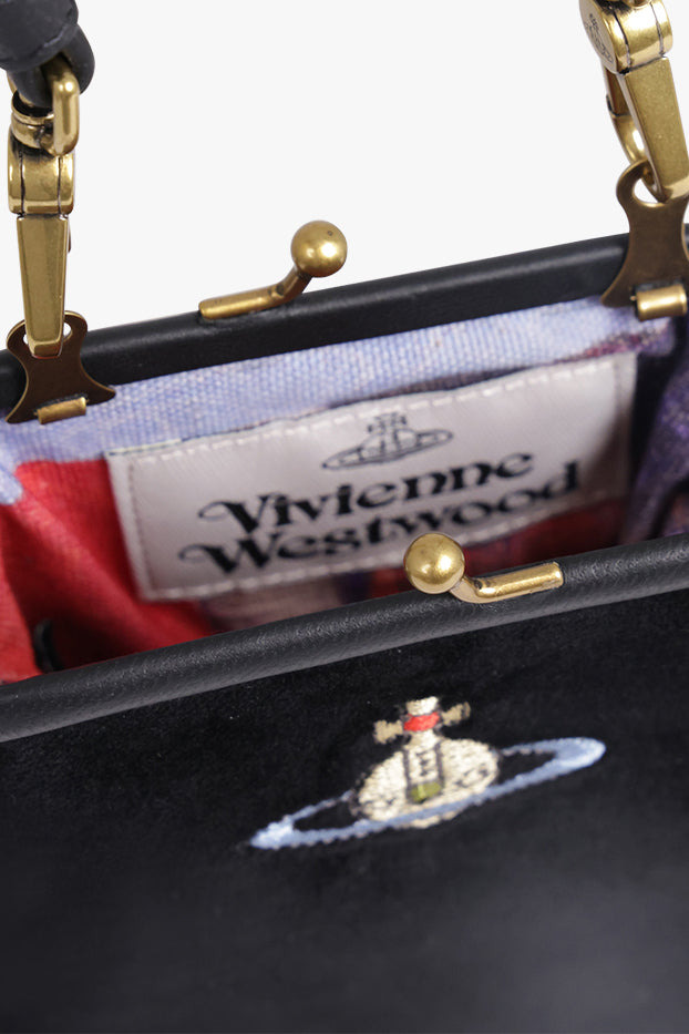 TESSA CHAIN VELVET BAG | BLACK - 3