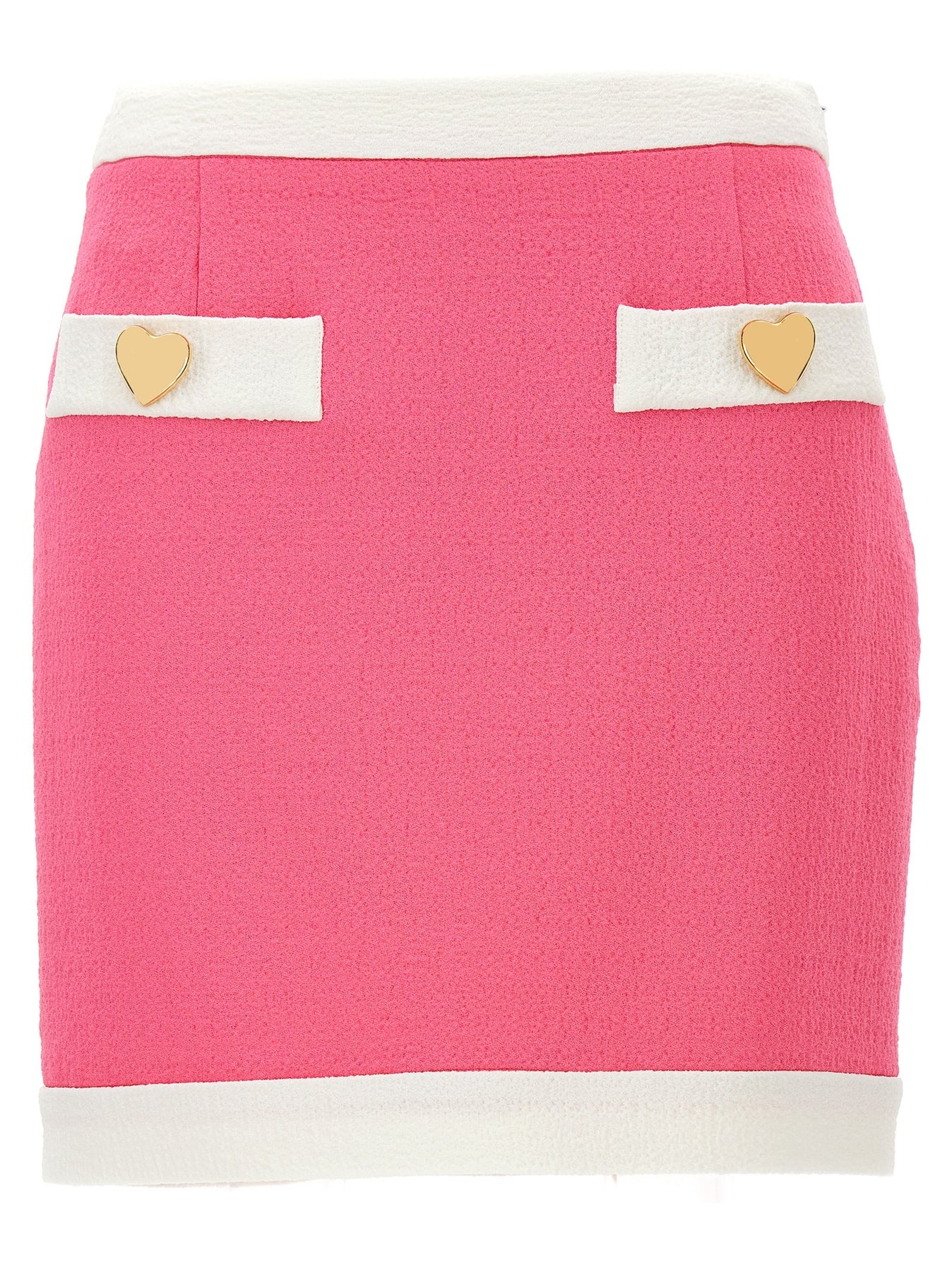Heart Buttons Skirts Pink - 1