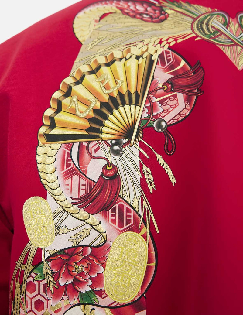 Soaring Snake Daicock Print Relax Fit T-shirt 8