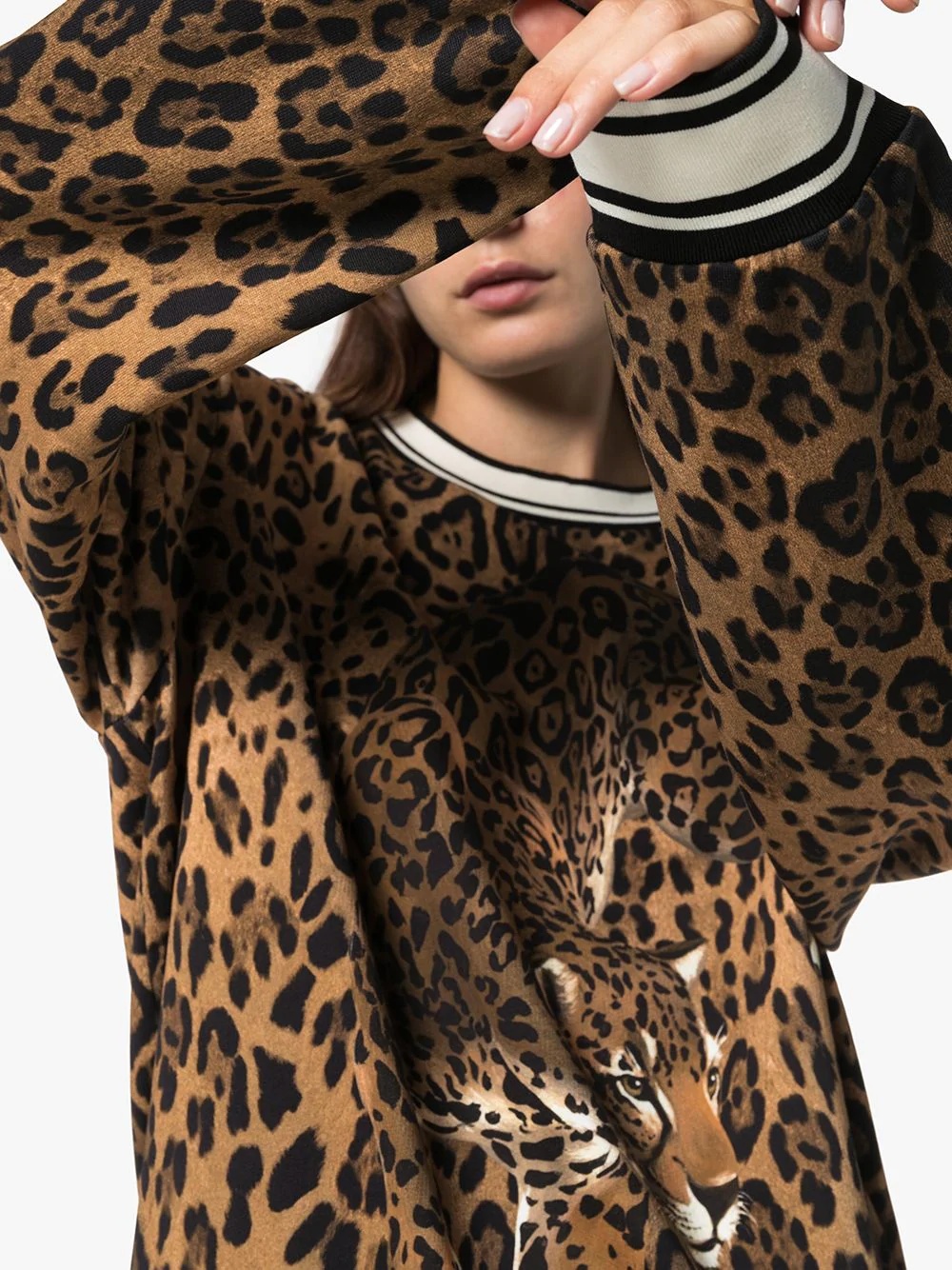 leopard print sweatshirt - 5