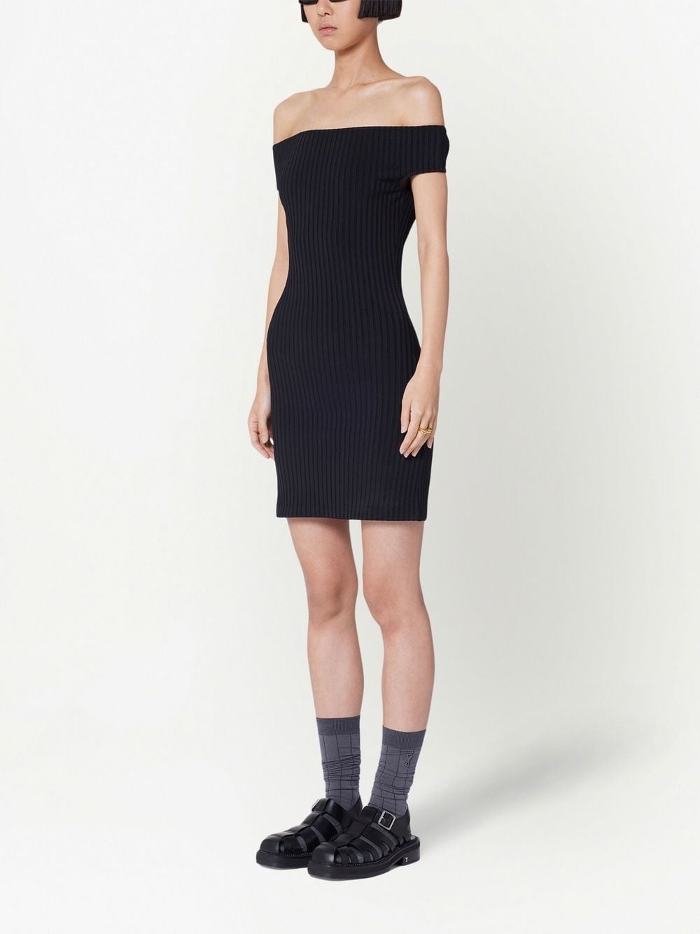 off-shoulder mini dress - 3