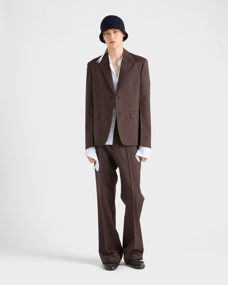 Prada Single-breasted mohair and silk jacket outlook