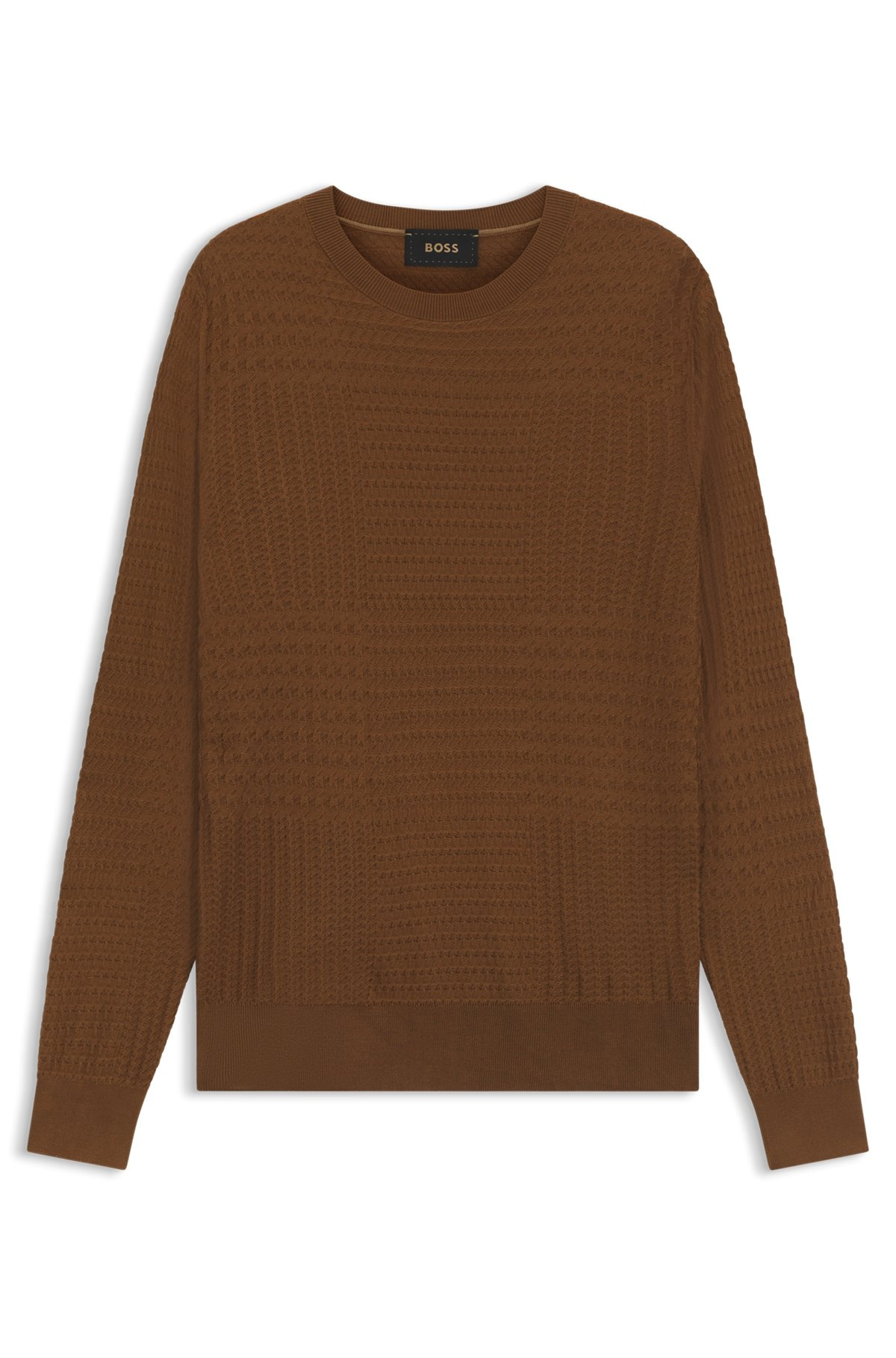 SILK SWEATER WITH PRINCE OF WALES CHECK STRUCTURE - 1