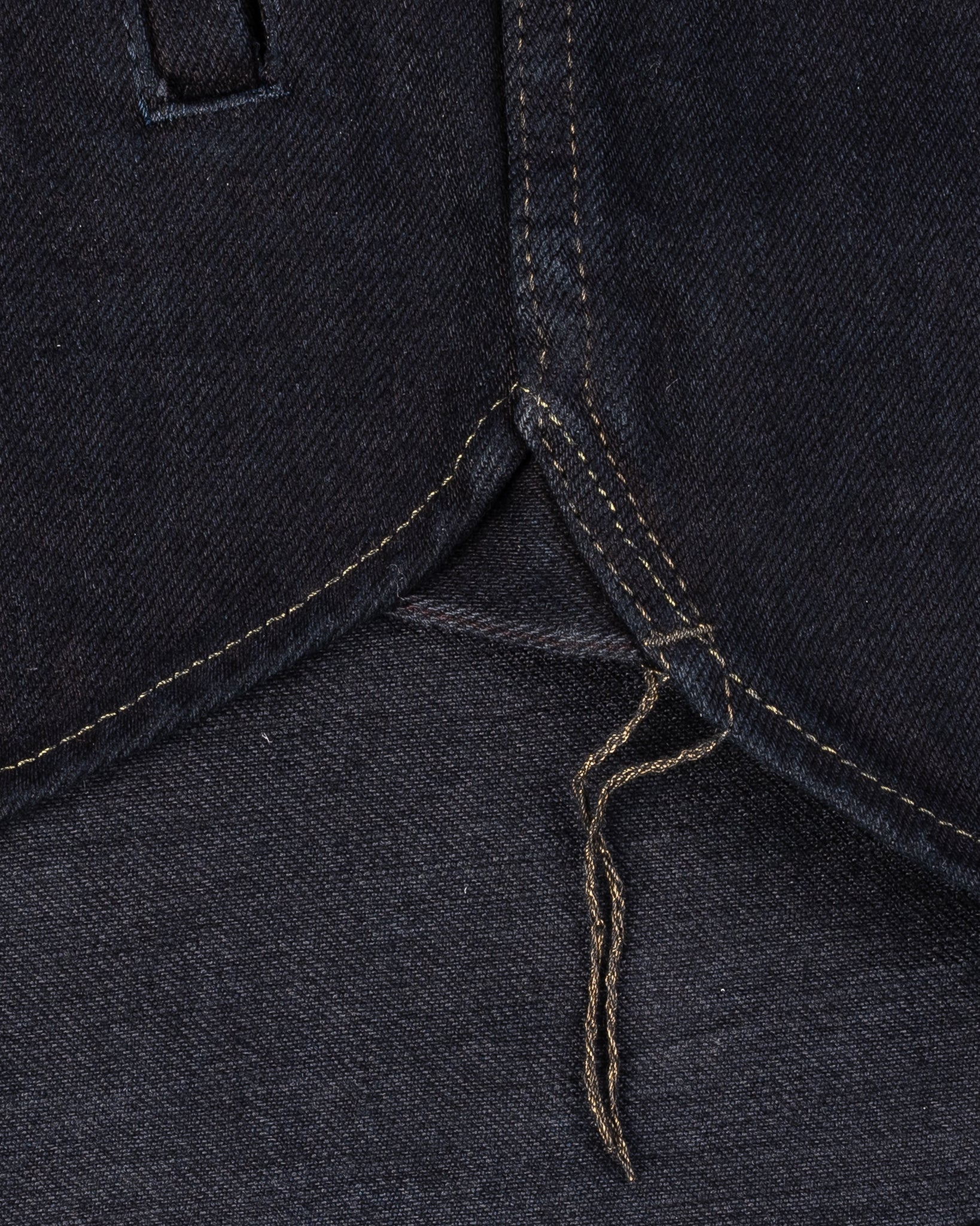 IHSH-293-OD 18oz Vintage Selvedge Denim CPO Shirt - Indigo Overdyed Black - 13