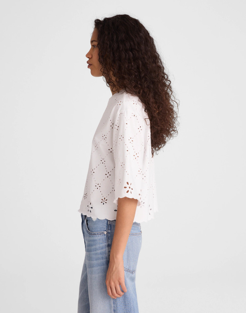 The Embroidered Boxy Crop Tee in Allday Jersey 4