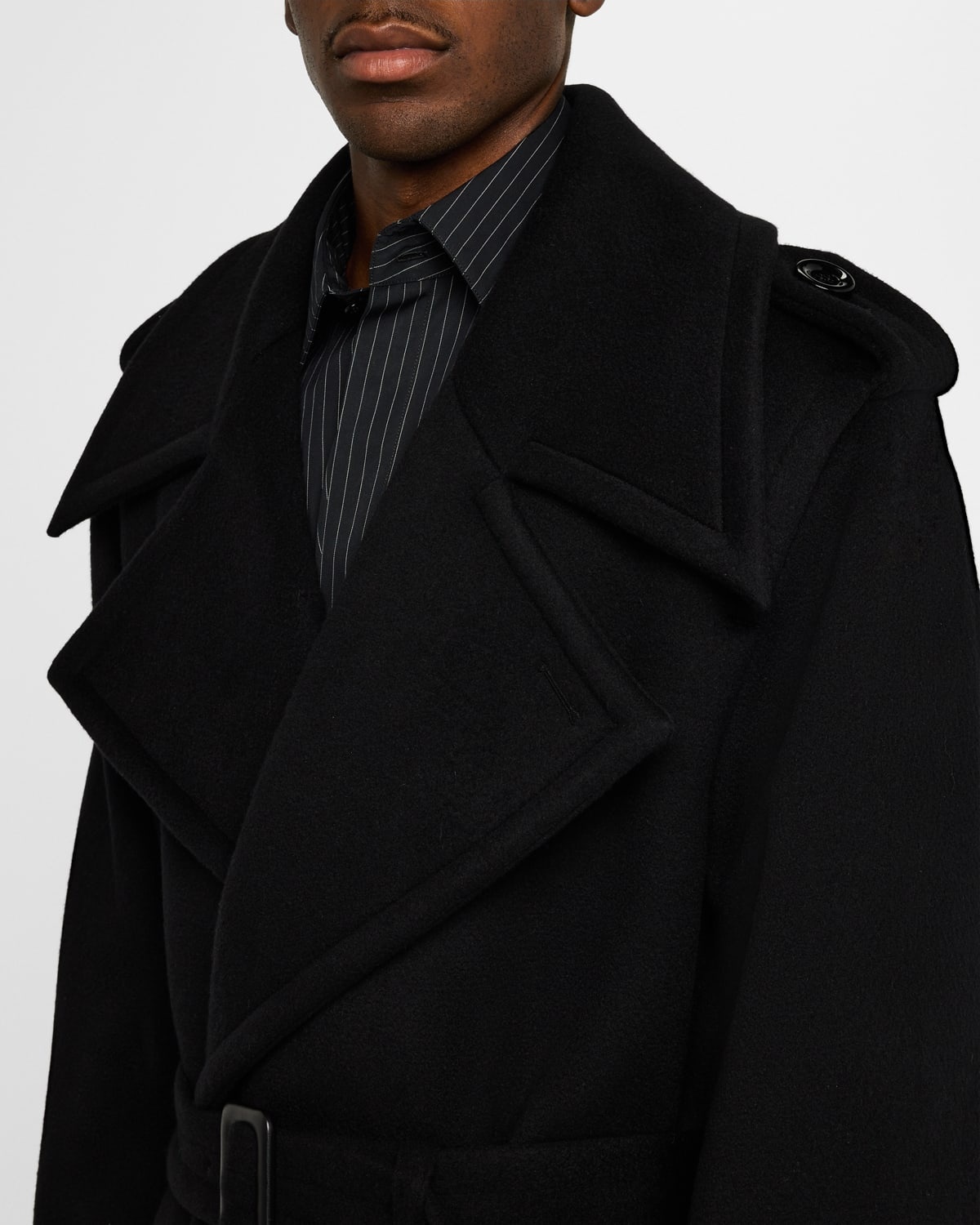 Men's Double-Breasted Overcoat - 5