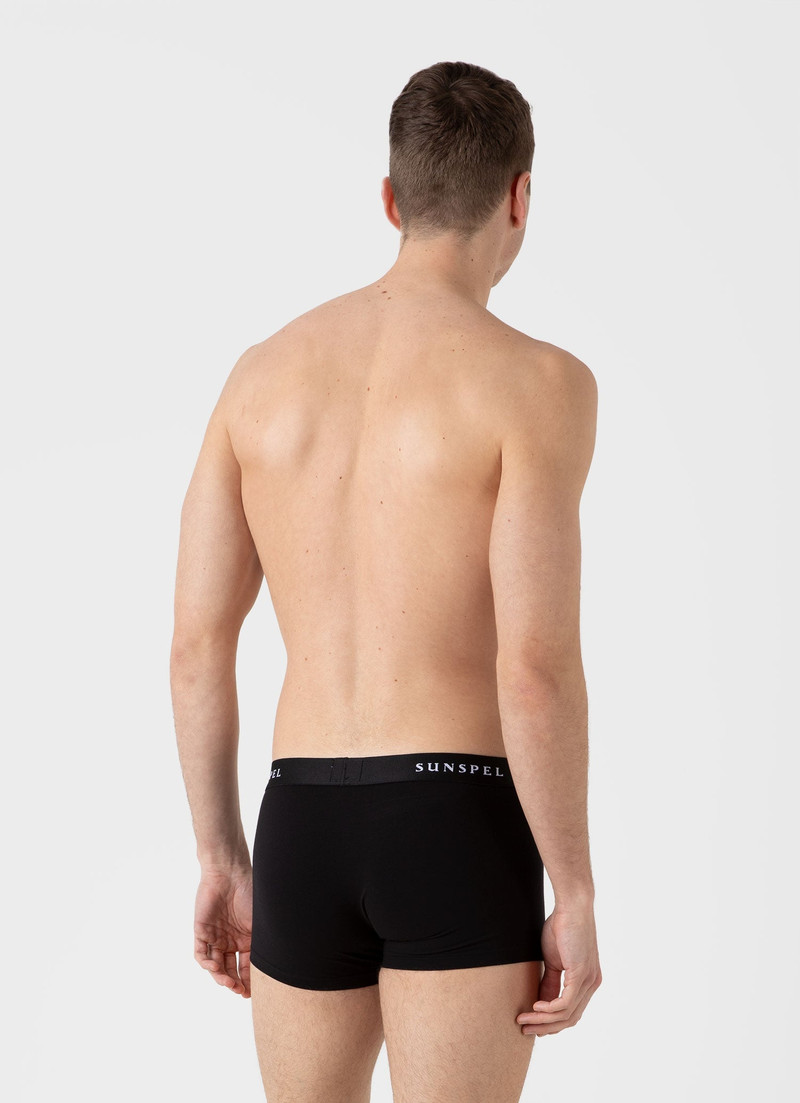 Sunspel Logo Stretch Cotton Trunks outlook