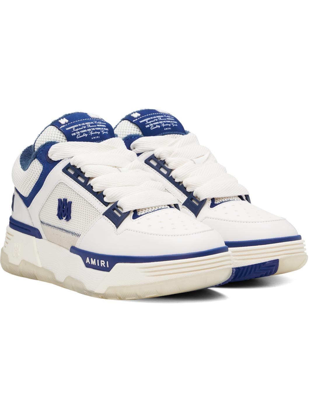 White & Navy MA-1 Sneakers - 4