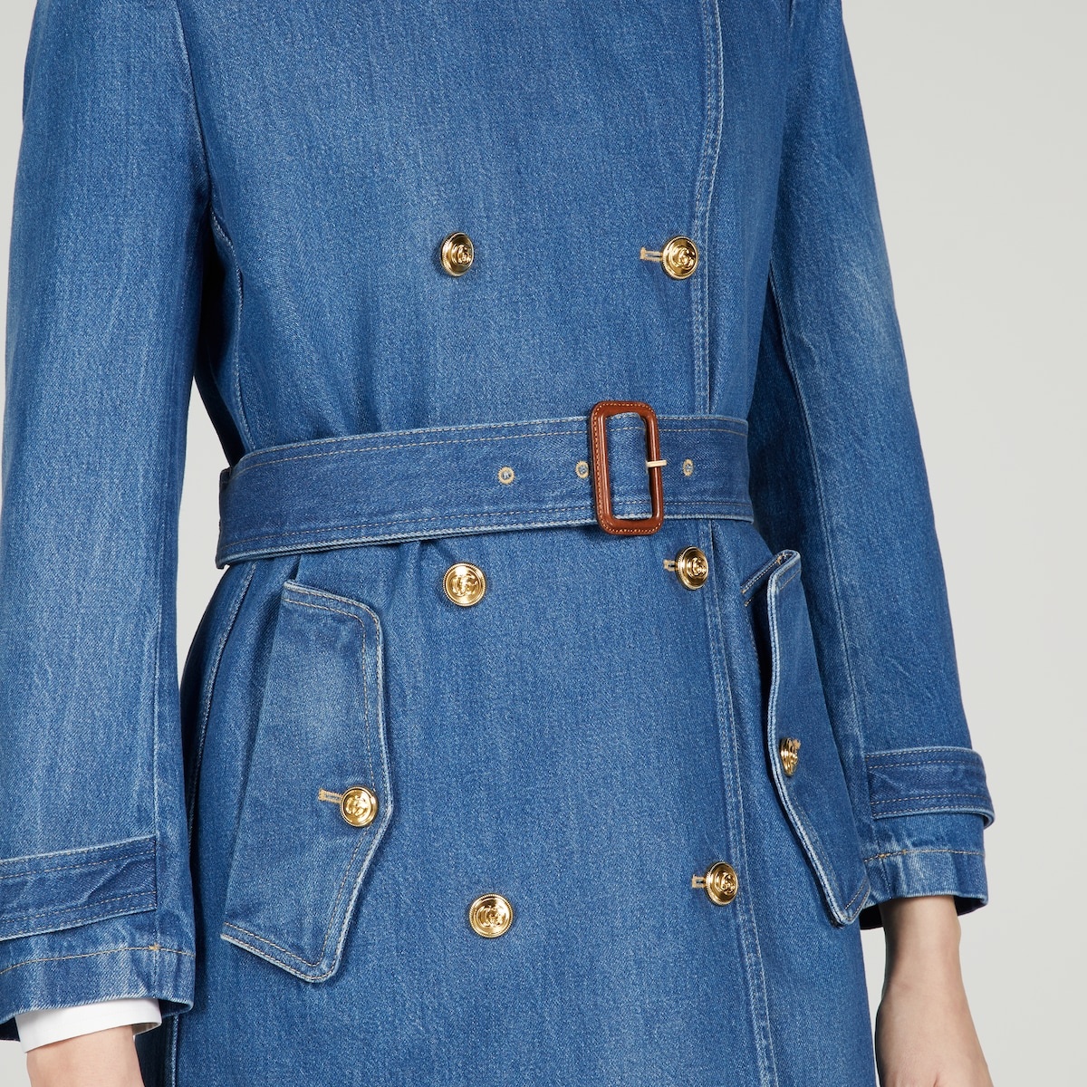 Denim trench coat - 4
