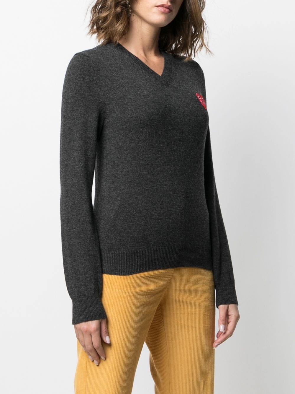 V-neck overlapping heart top - 3