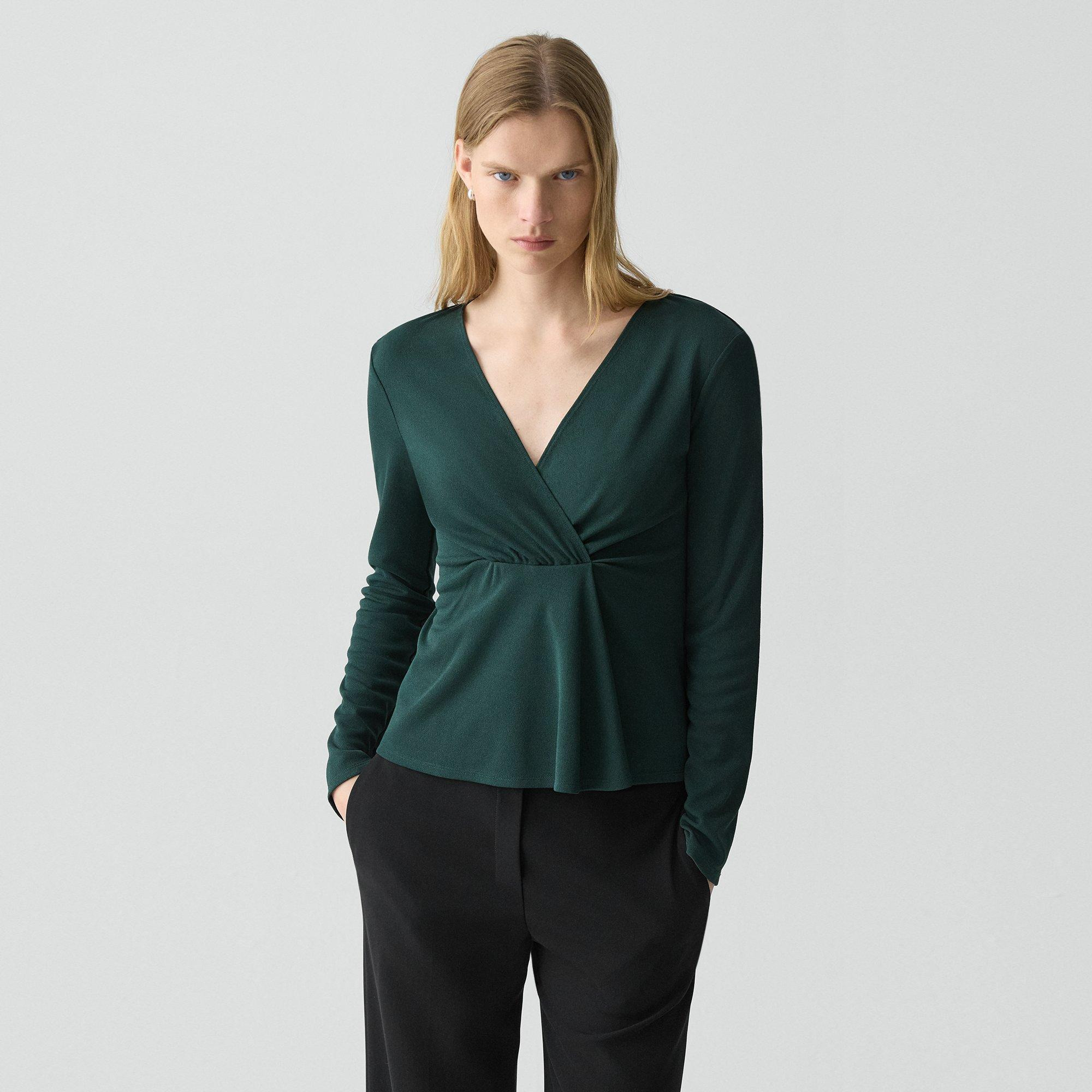 Gathered Top in Crepe Jersey - 3