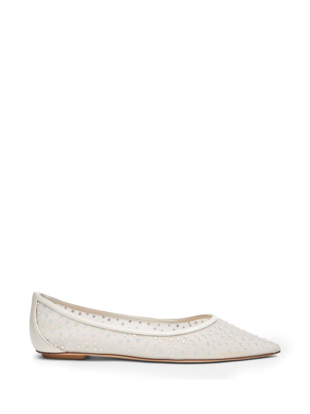 Emilia mesh crystal-embelished ballerina shoes - 7