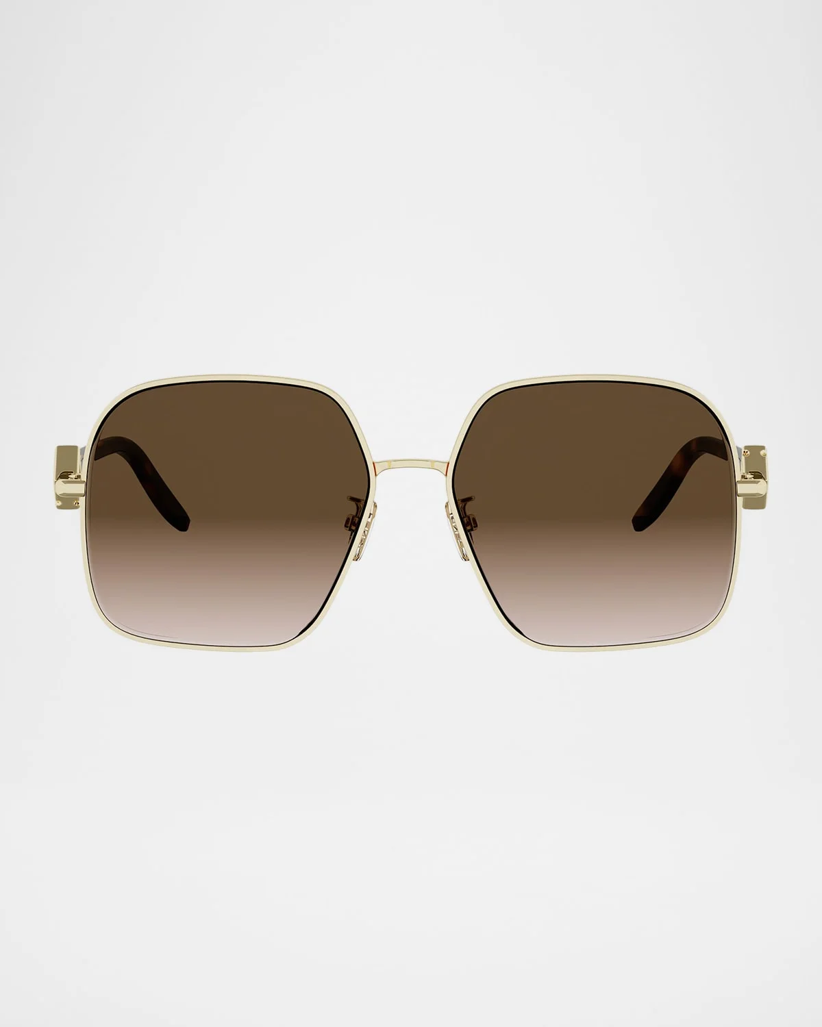 FF Diamonds 58mm Metal Square Sunglasses - 1