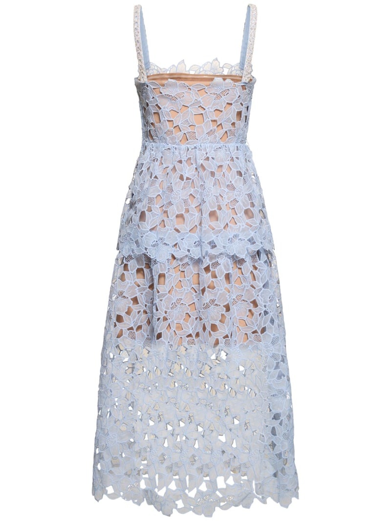 Organza lace midi dress - 5