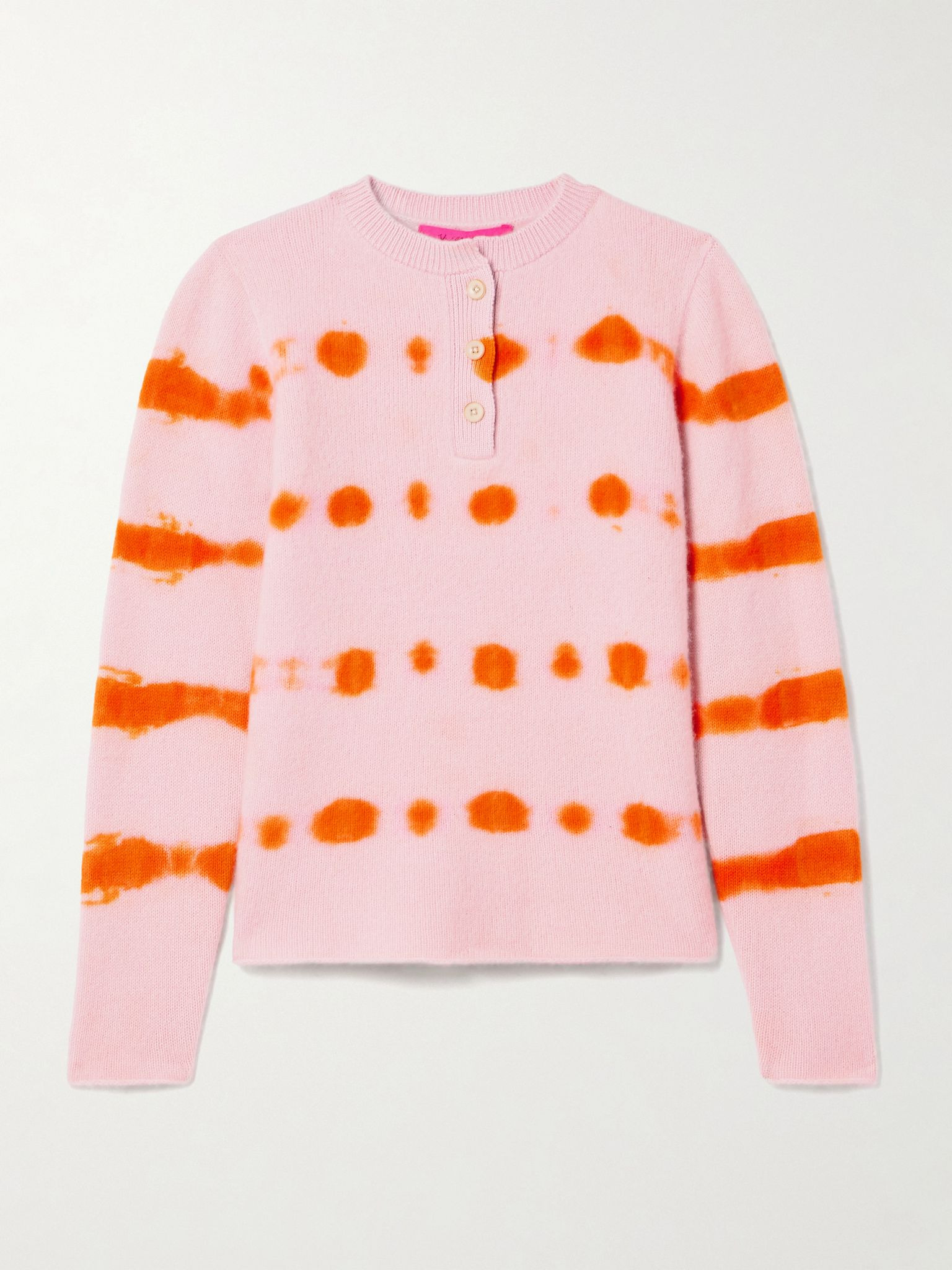 Rave tie-dyed brushed-cashmere sweater Pink - 1