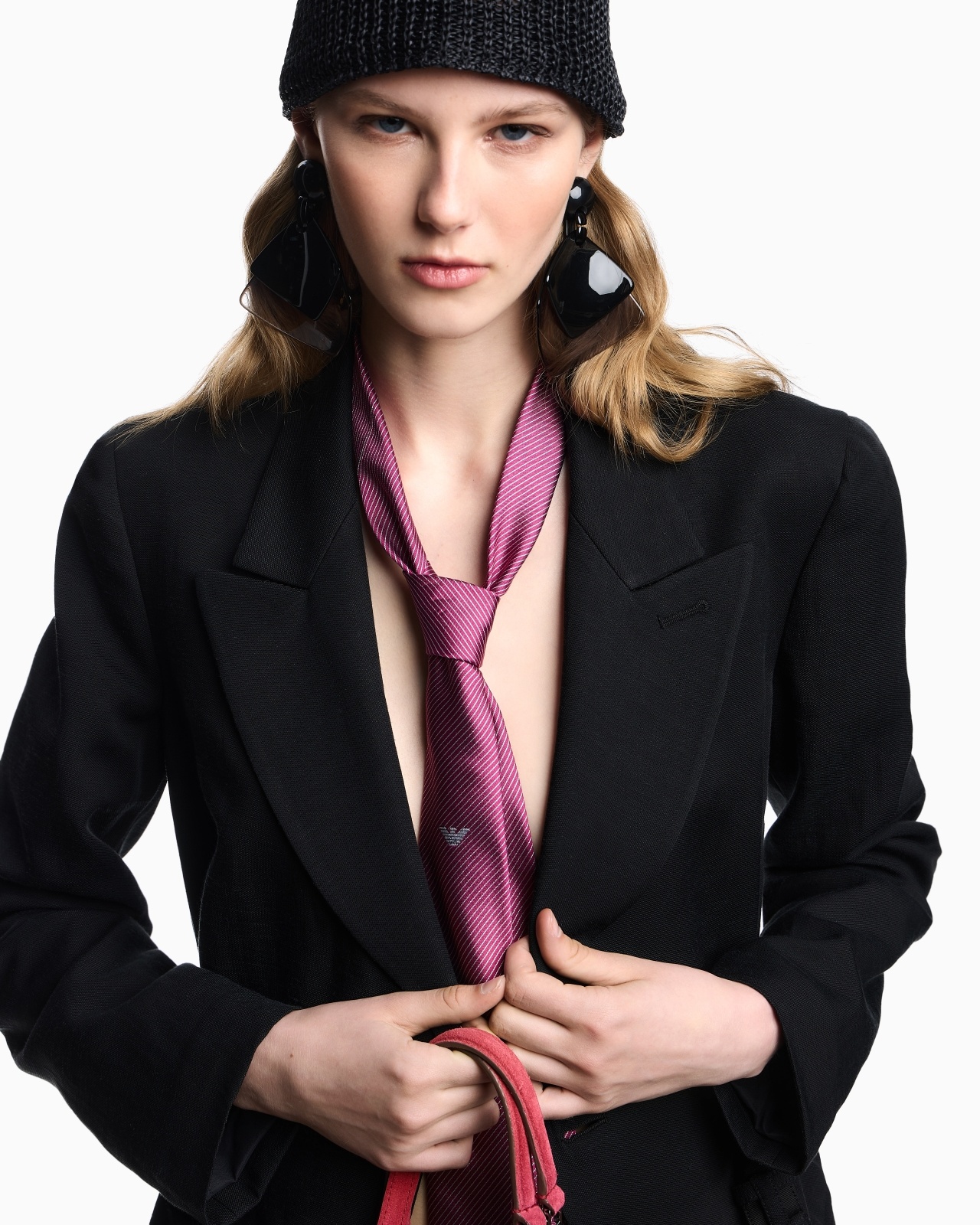 LINEN-BLEND BLAZER WITH BELT - 5