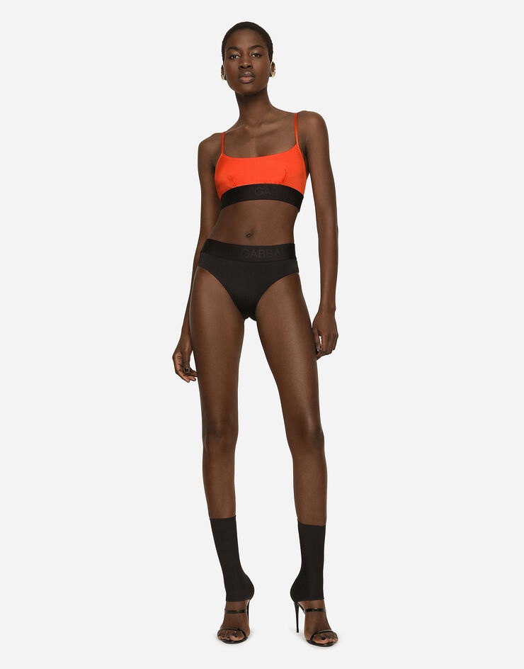 Two-tone bikini with bralette bikini top - 2