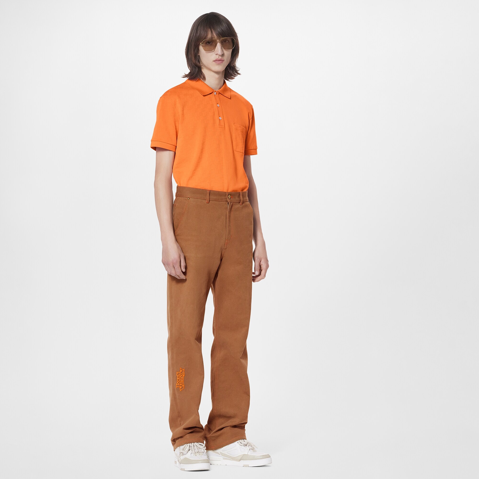 LVSE Half Damier Pocket Polo - 2