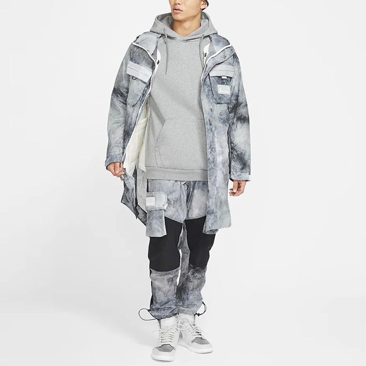 Air Jordan 23 Engineered Printing Casual Hooded Padded Jacket White CU8626-100 - 5