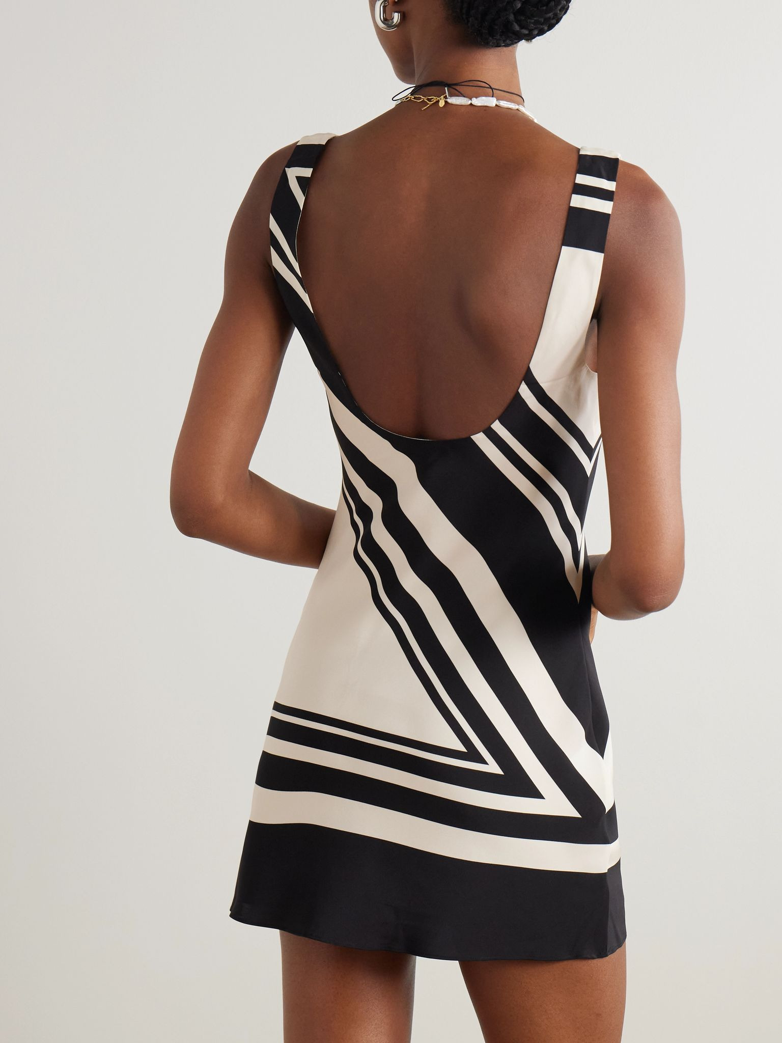 Pietra printed silk crepe de chine mini dress Multi - 3