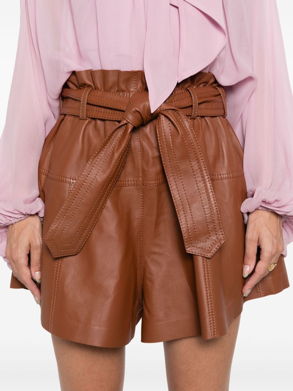 Harmony leather shorts - 5