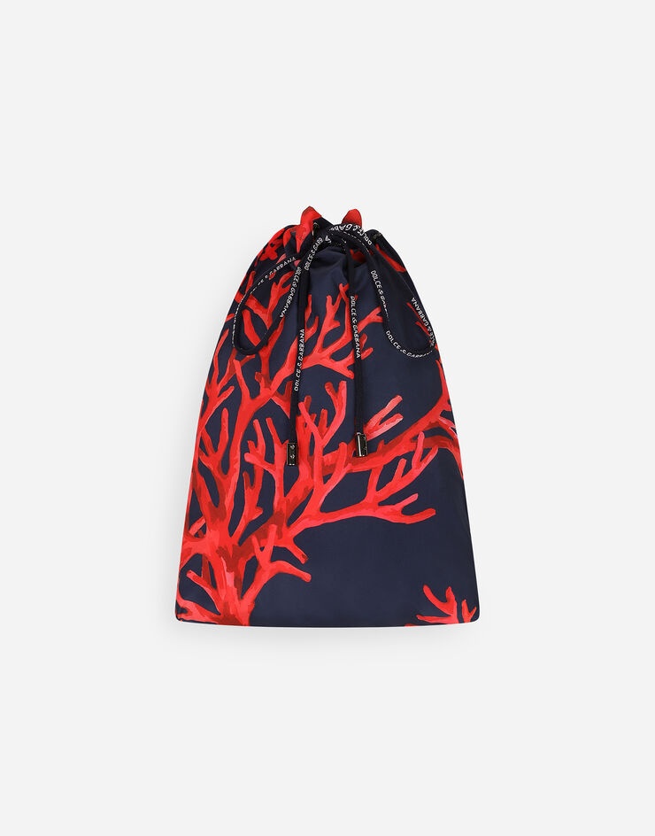 Mid-length swim shorts with coral print - 6