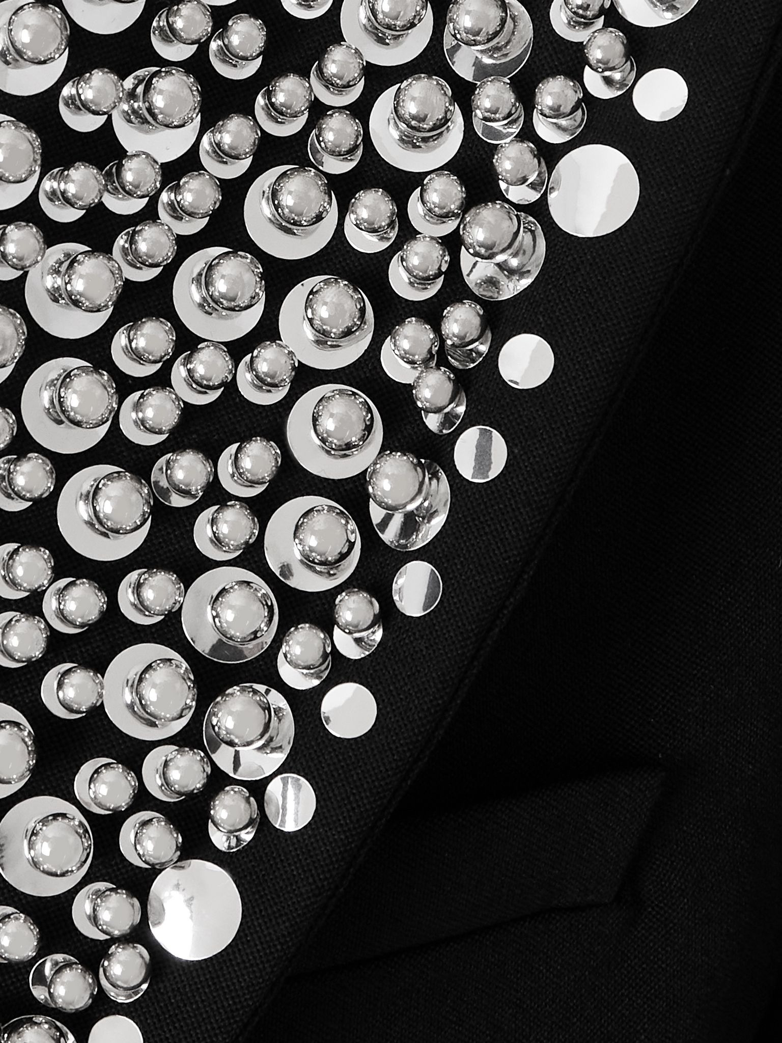 Studded grain de poudre wool blazer Black - 6