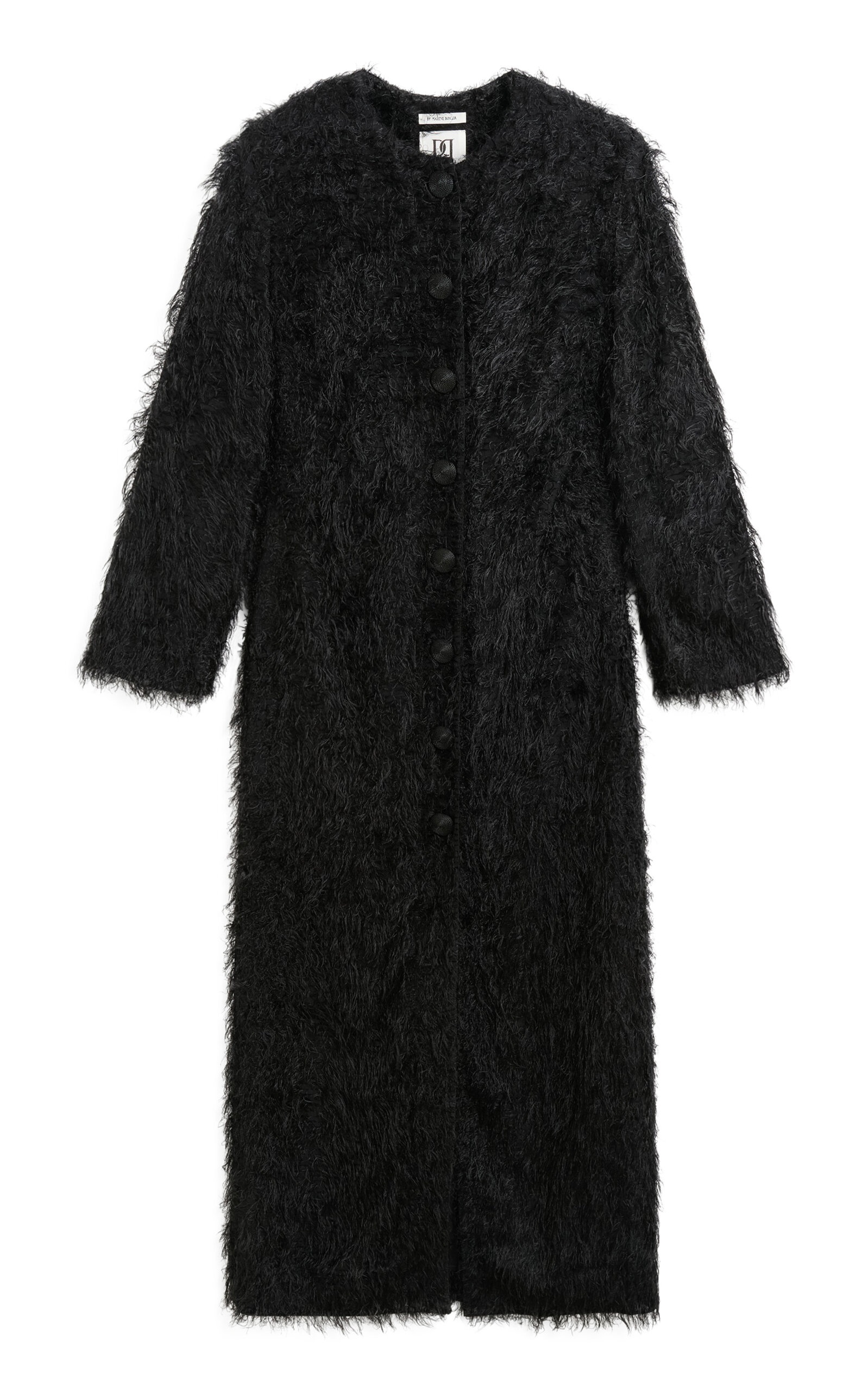 Susenne Textured Vegan Fur Maxi Dress black - 1