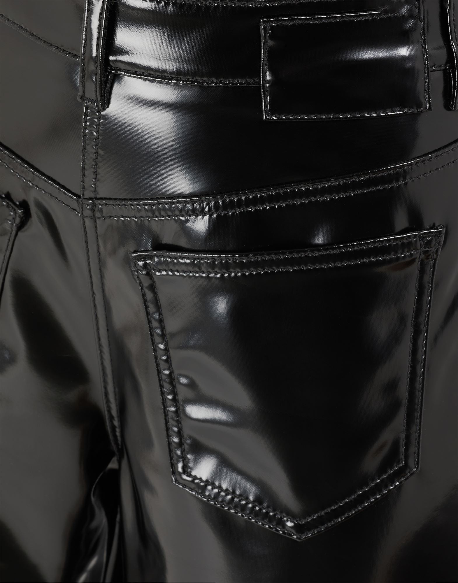 Back-to-back faux leather trousers - 6