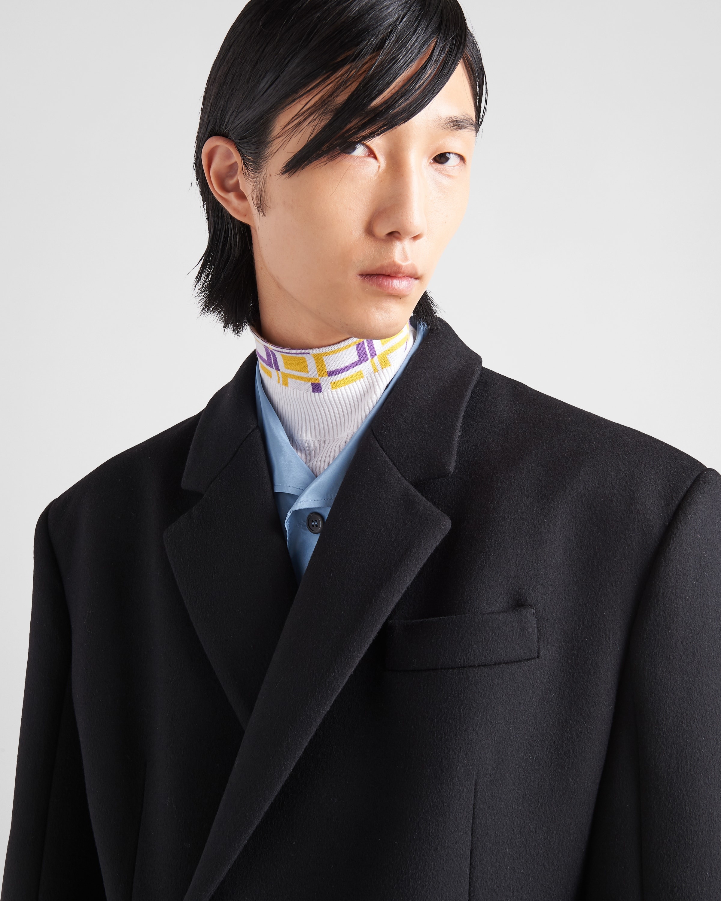 Double-breasted wool coat - 3