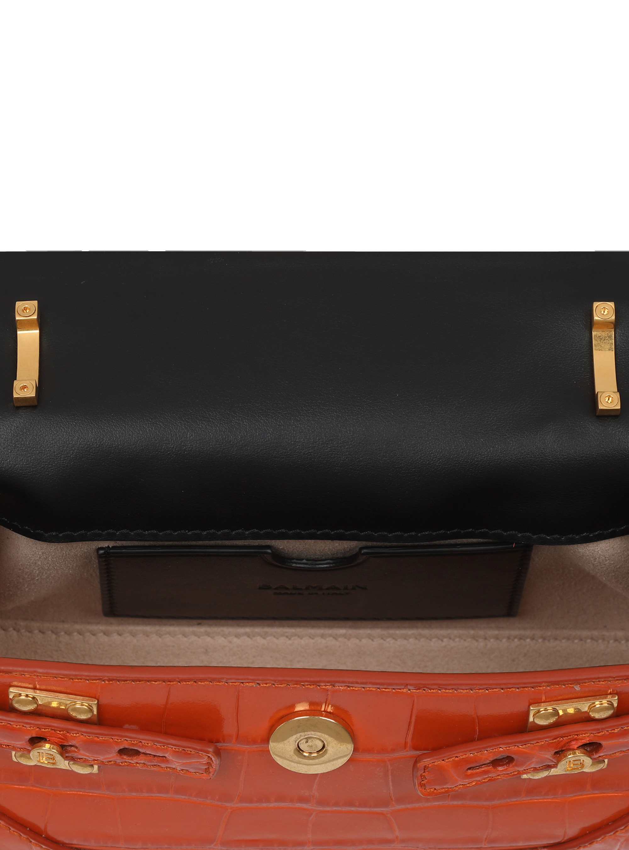 Crocodile-embossed leather B-Buzz 19 bag - 6