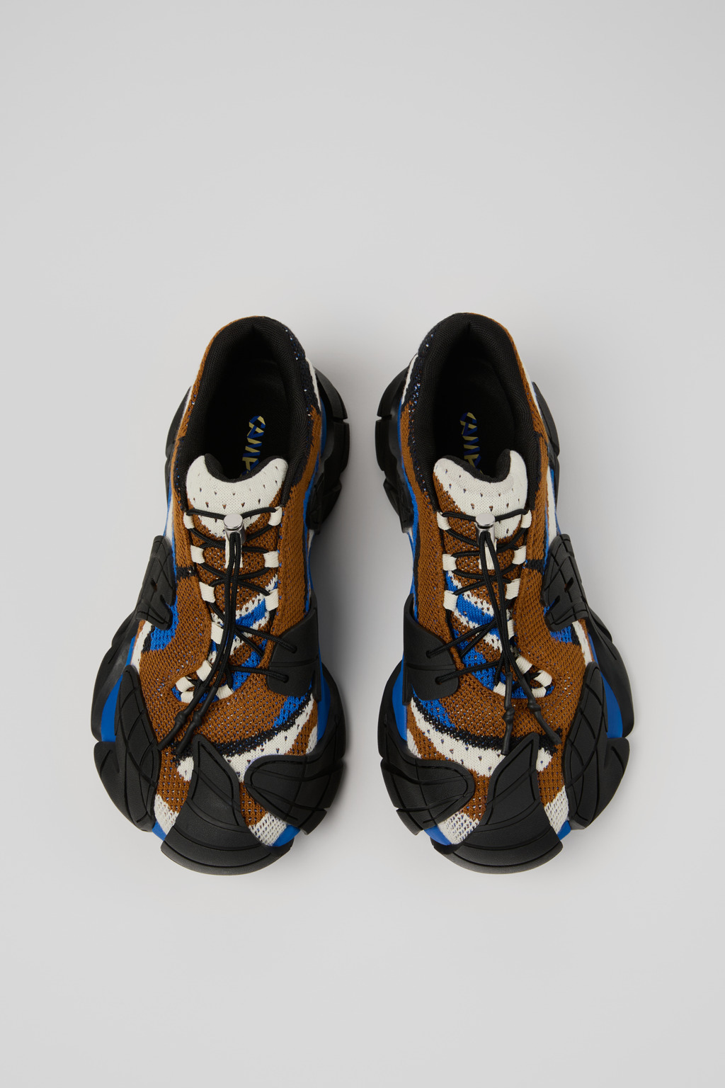Blue-Black Textile Sneakers - 4