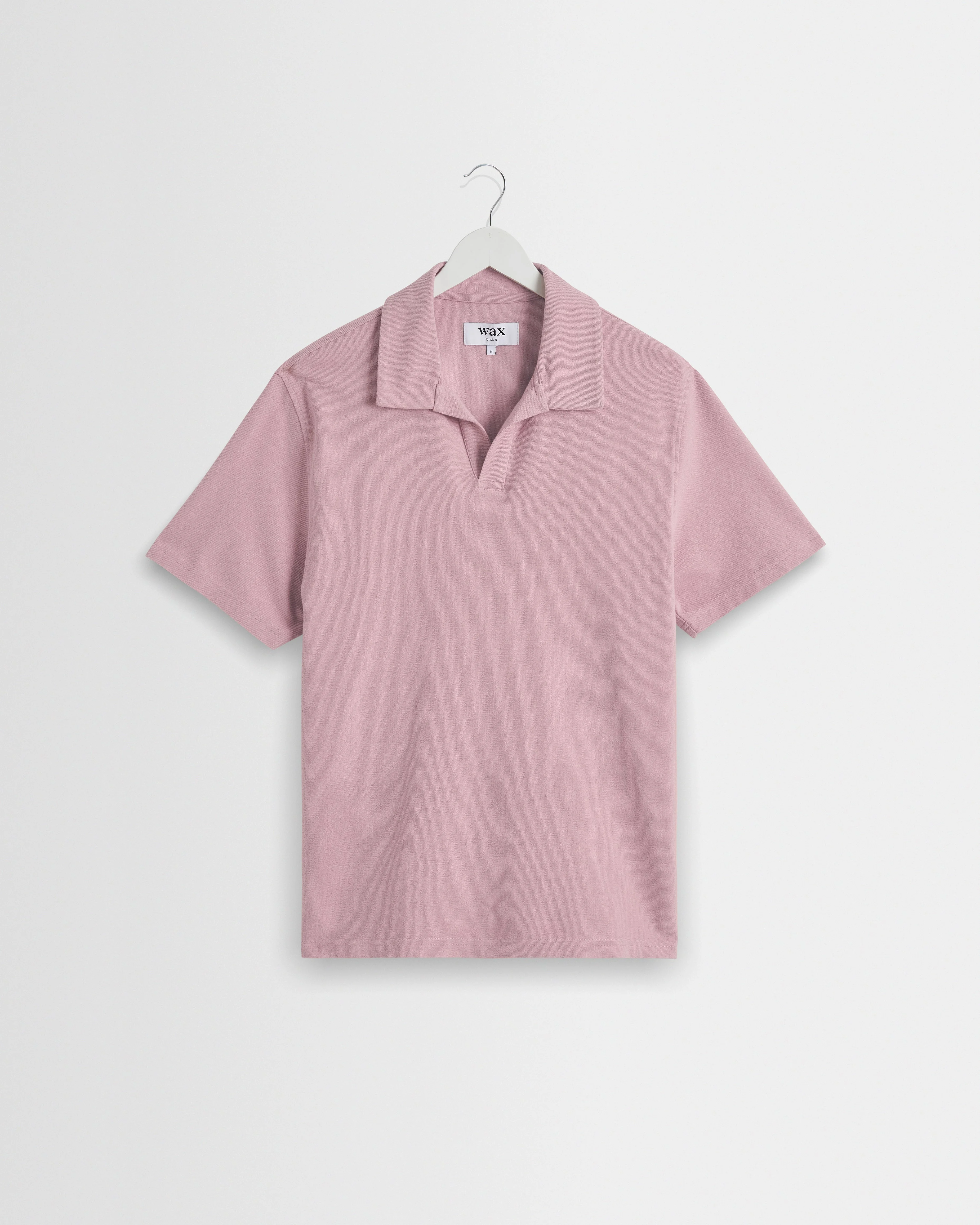 Atwood - Dusty Pink Textured Organic Cotton Polo Shirt - 1