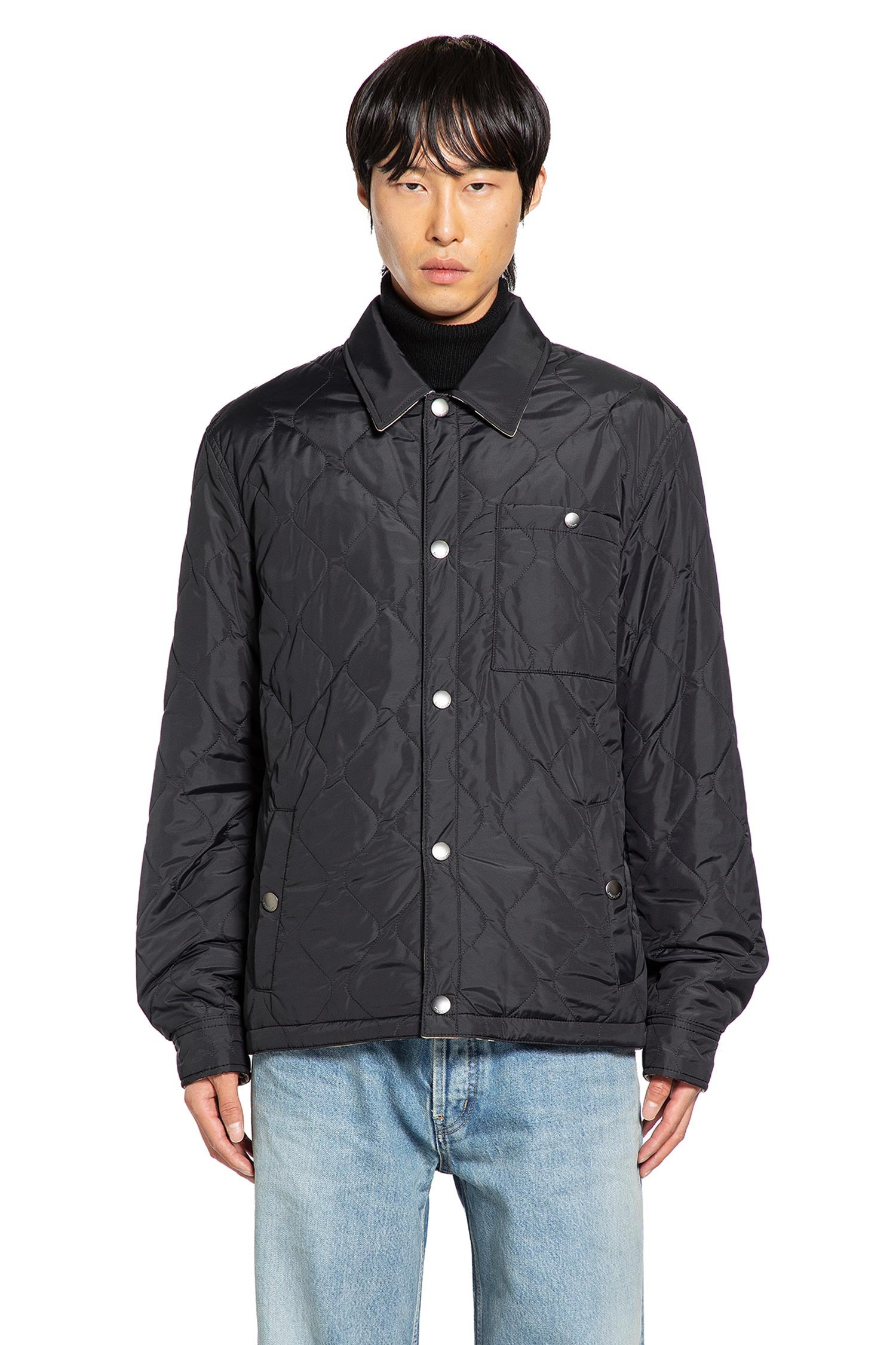 Reversible Quilted Nylon Overshirt - 4