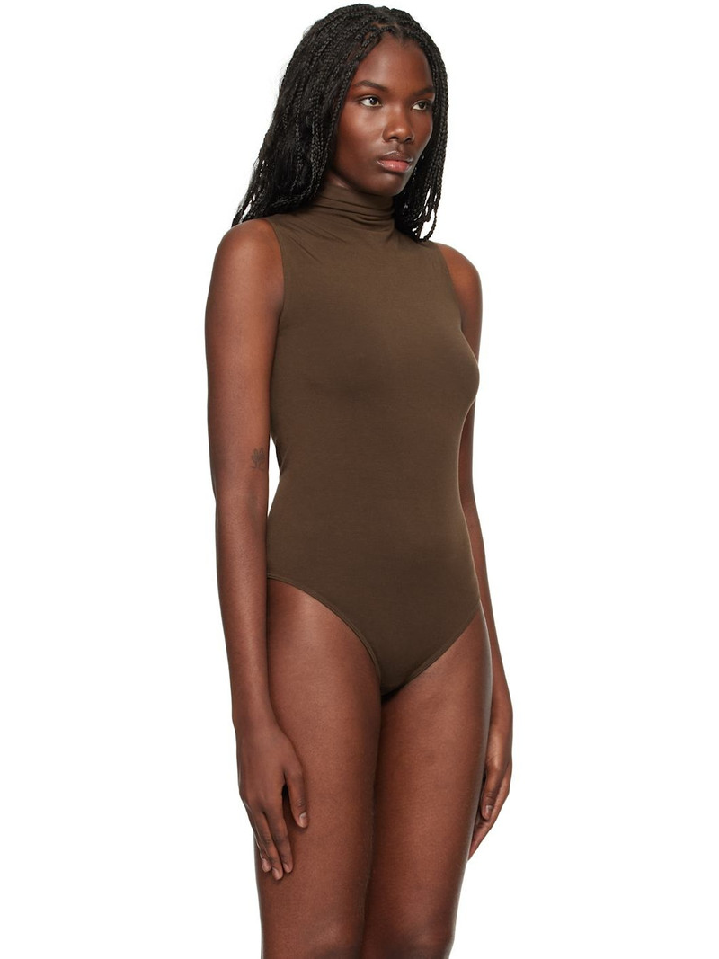 Wolford Brown Viscose String Bodysuit outlook