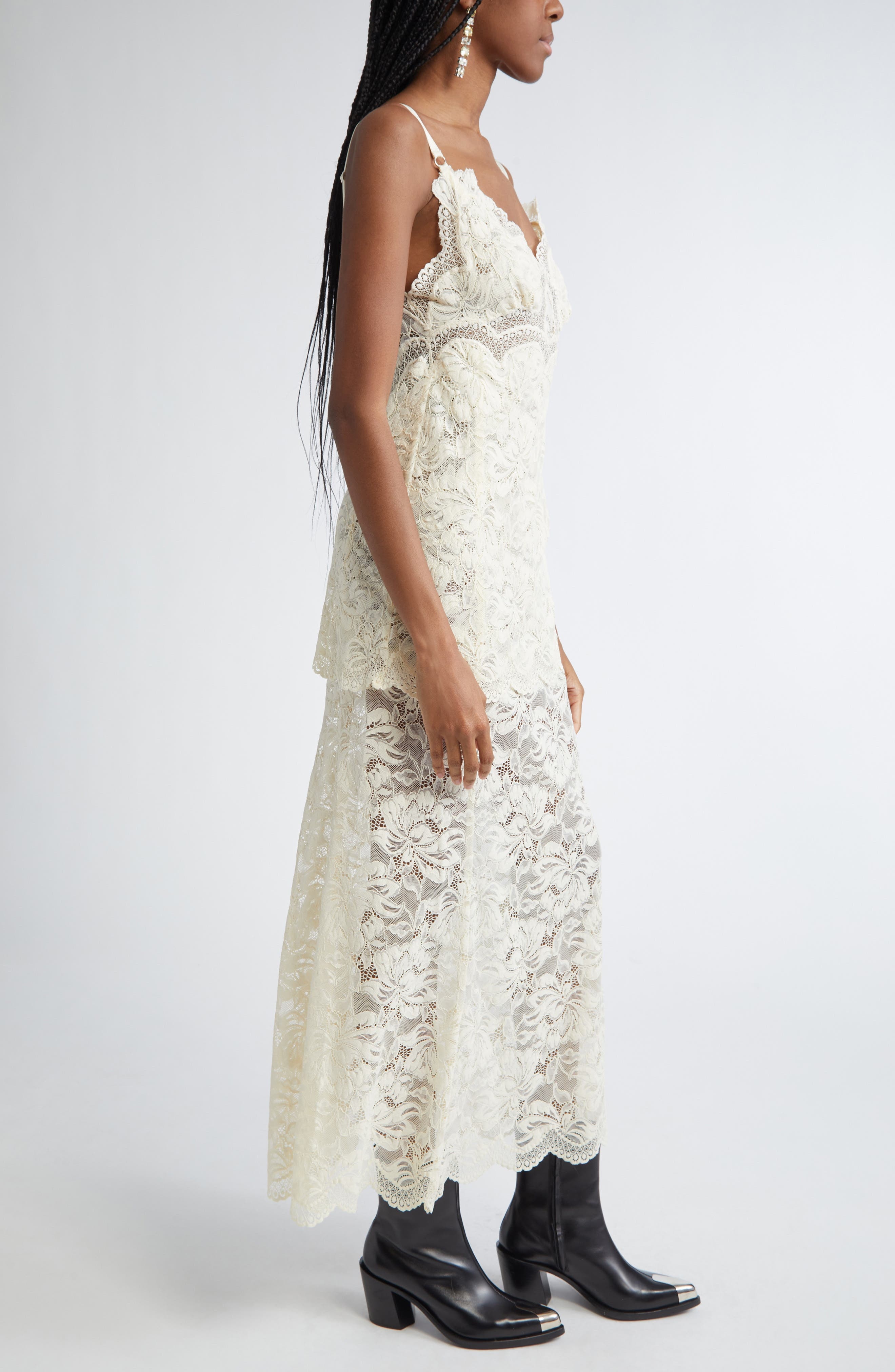 Rabanne Lace Slipdress in Ivory at Nordstrom - 3