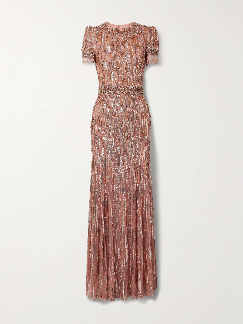 Roxy embellished tulle gown Pastel pink - 1