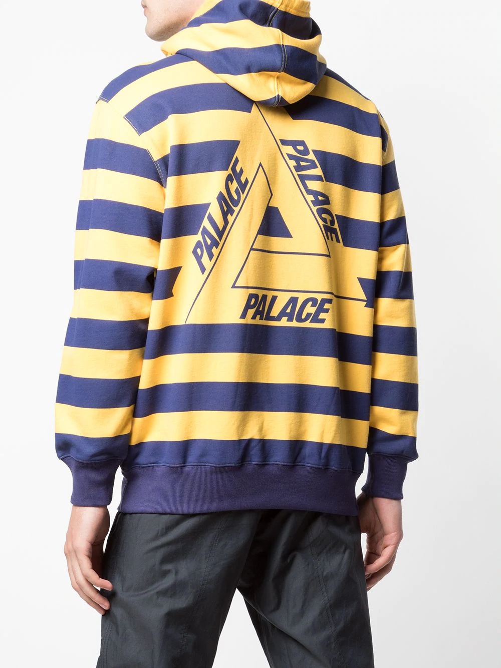 striped logo print hoodie - 4