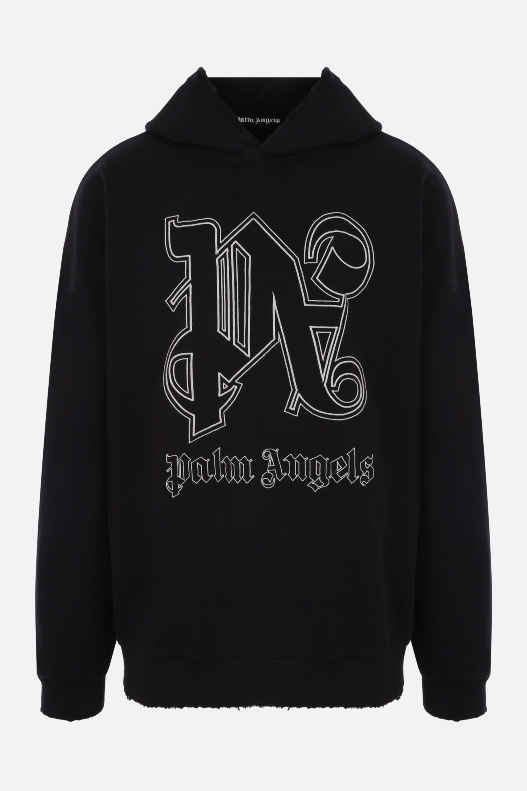 【関税込み】PALM ANGELS PA MONOGRAM STATEMENT JERSEY HOODIE Palm Angels PA MONOGRAM STATEMENT JERSEY HOODIE