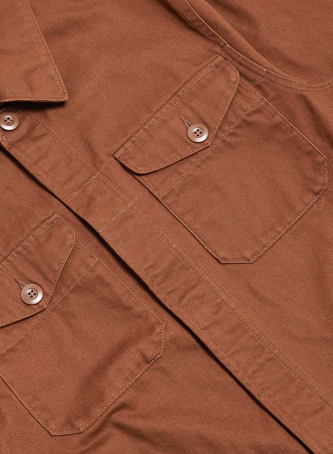 Short Jacket Heavy Cotton in Brown - 6