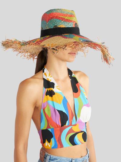Etro FLORAL STRAW HAT WITH MICRO STUDS outlook