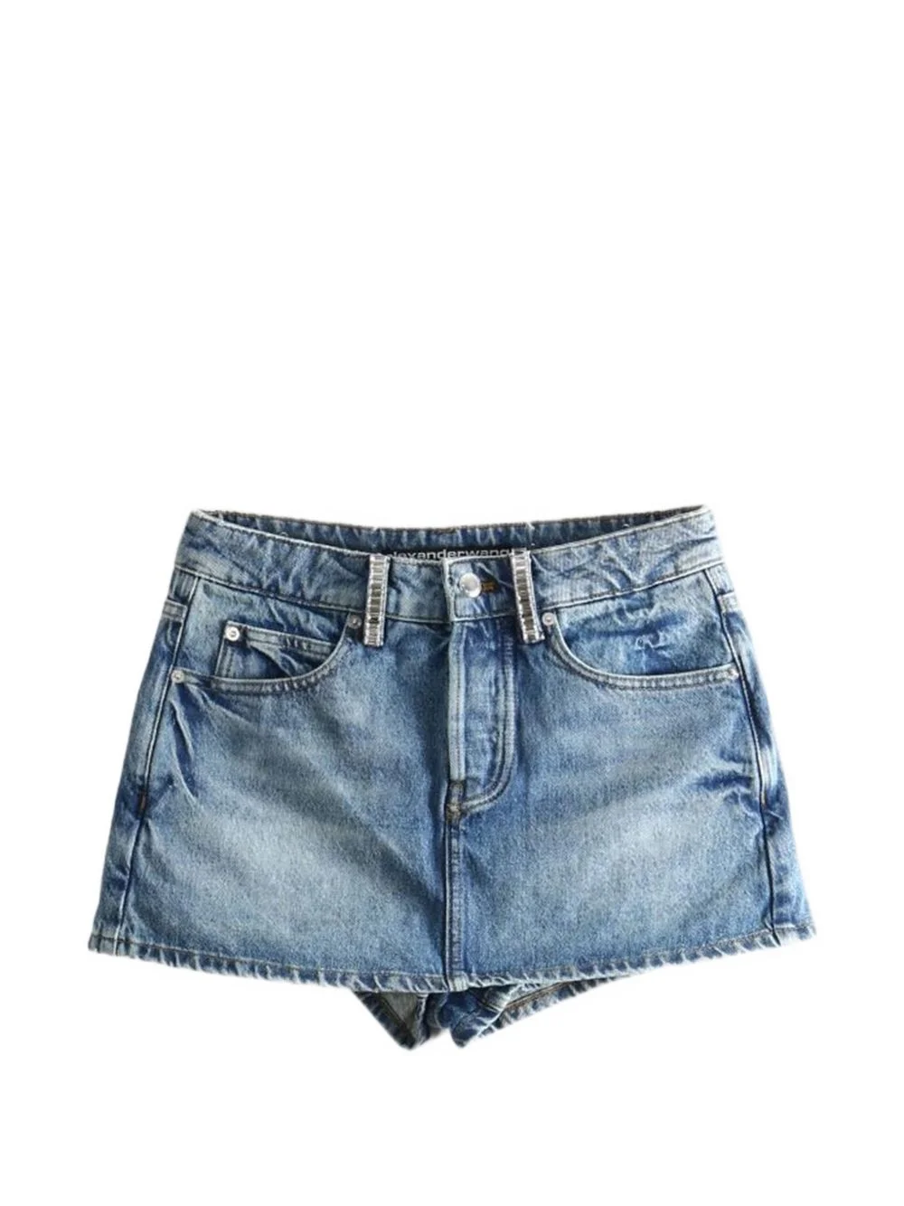 embellished-belt-loop skort - 1