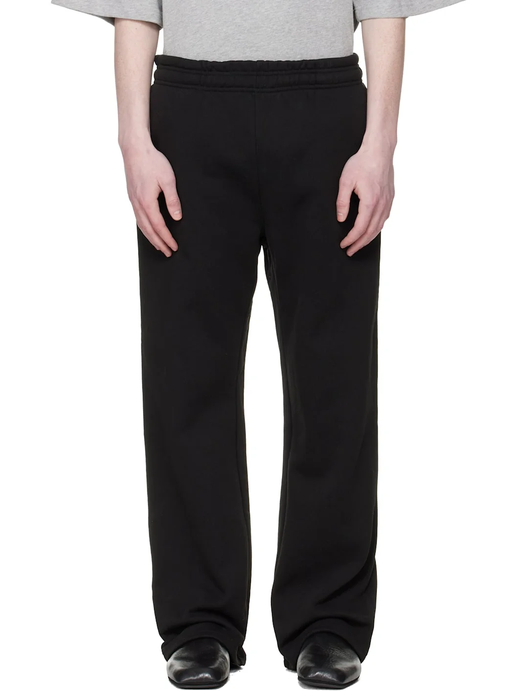Black Straight Leg Sweatpants - 1