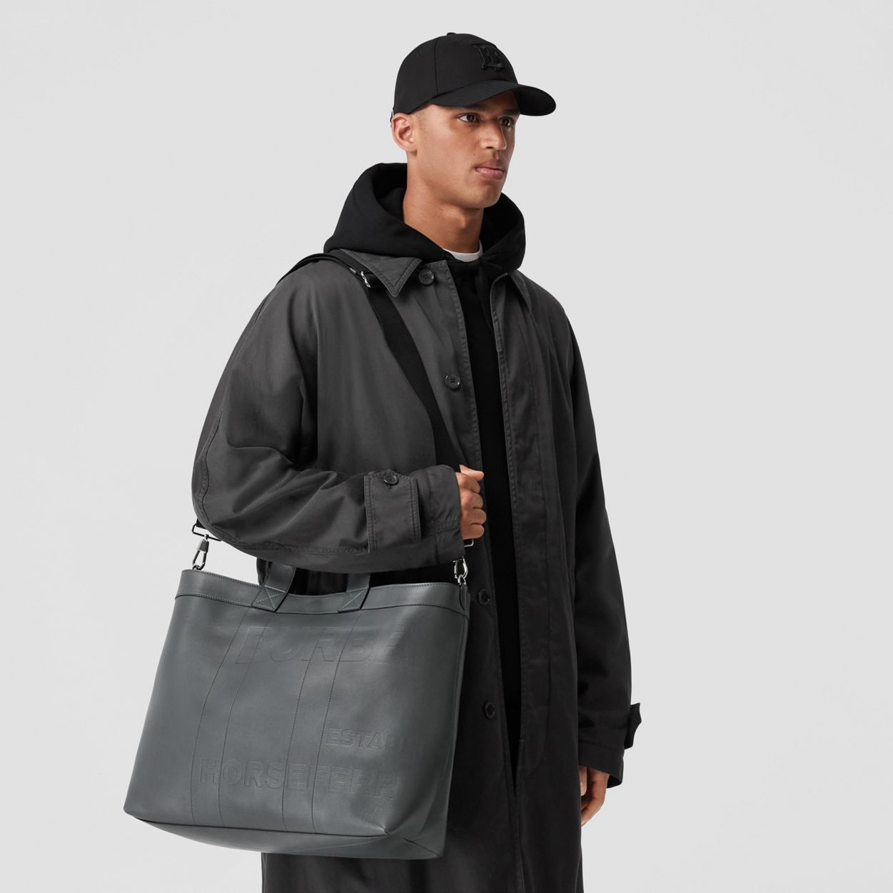 Horseferry Embossed Leather Tote - 3