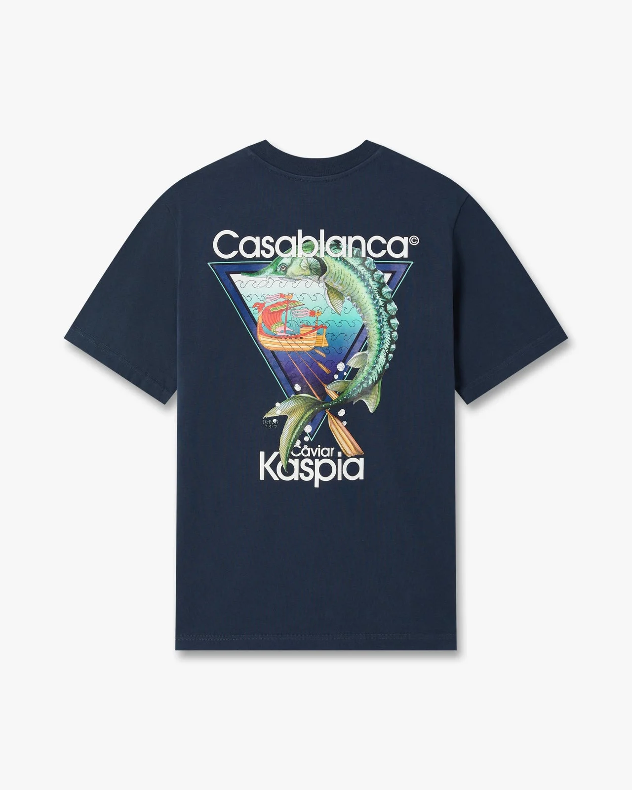 Navy Casa Kaspia New York Club Icon Short Sleeve T‑Shirt - 1