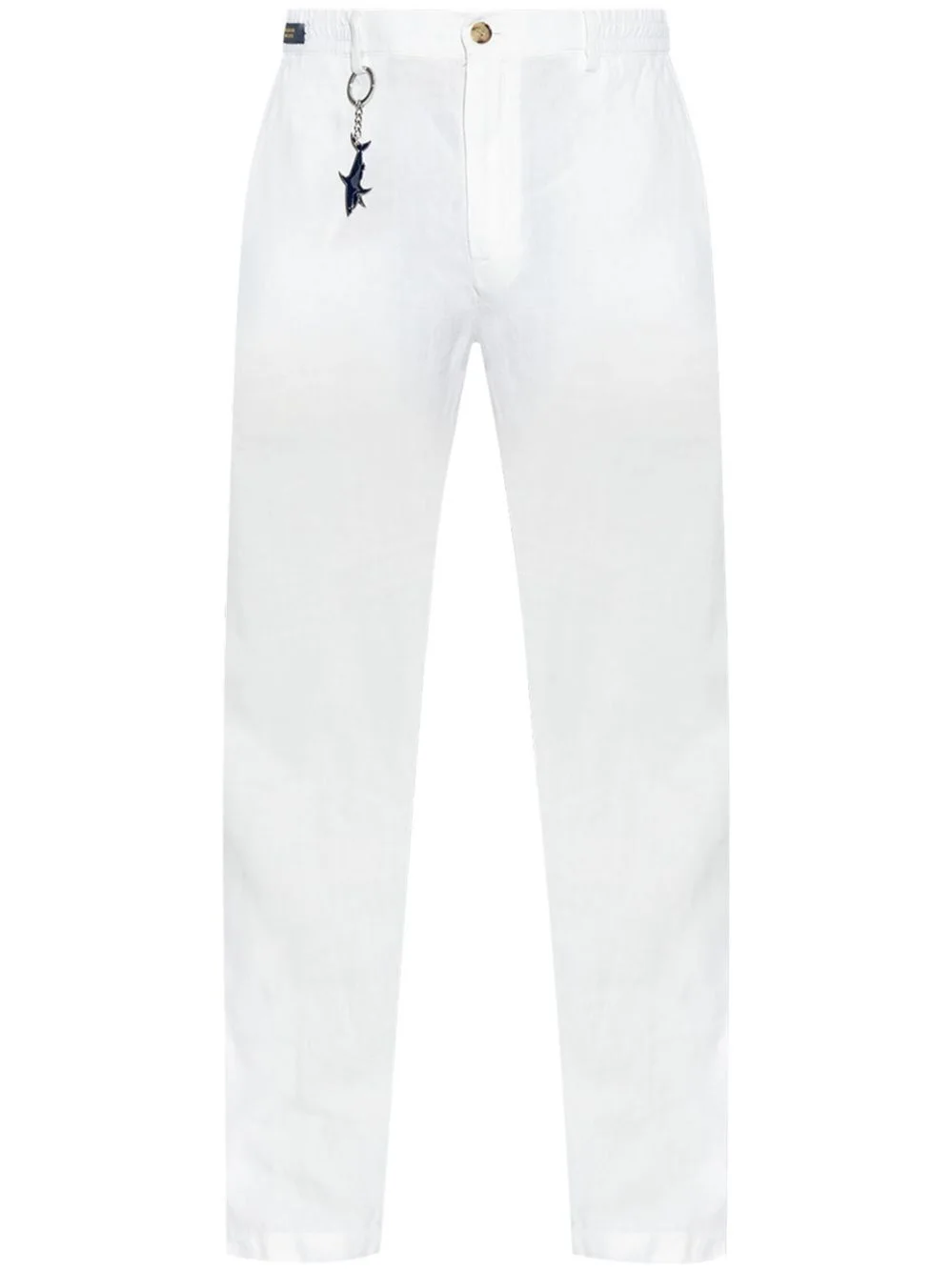 Linen chino trousers with drawstring - 1