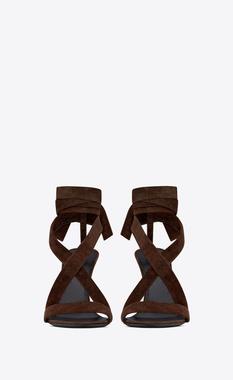 SAINT LAURENT deva sandals in suede outlook