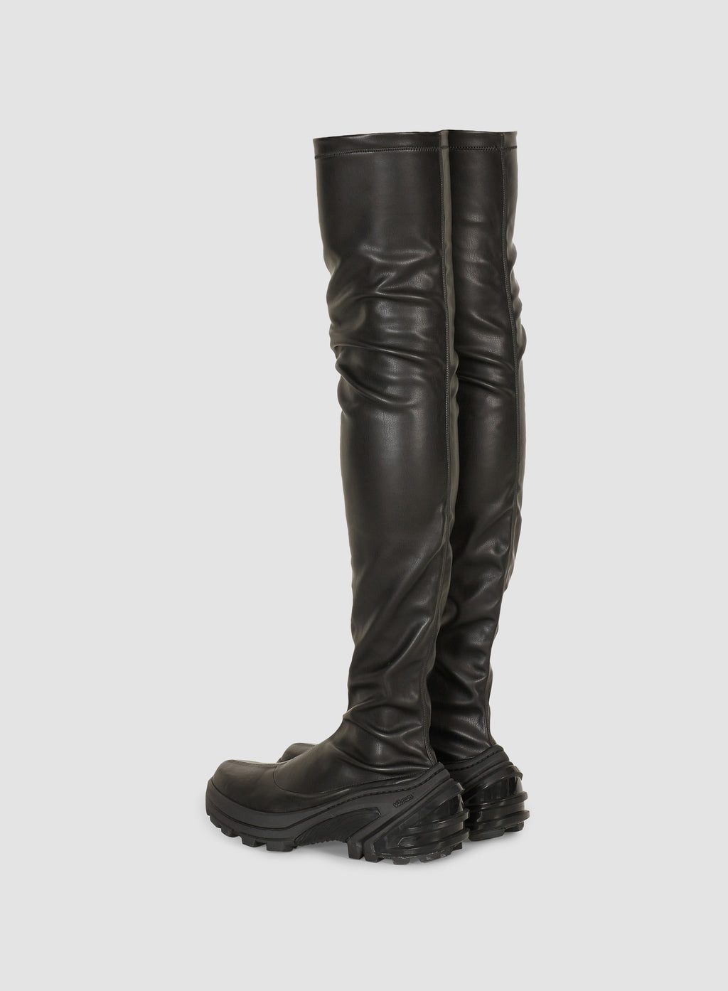 STRETCH LEATHER HIGH BOOT WITH VIBRAM SOLE - 4