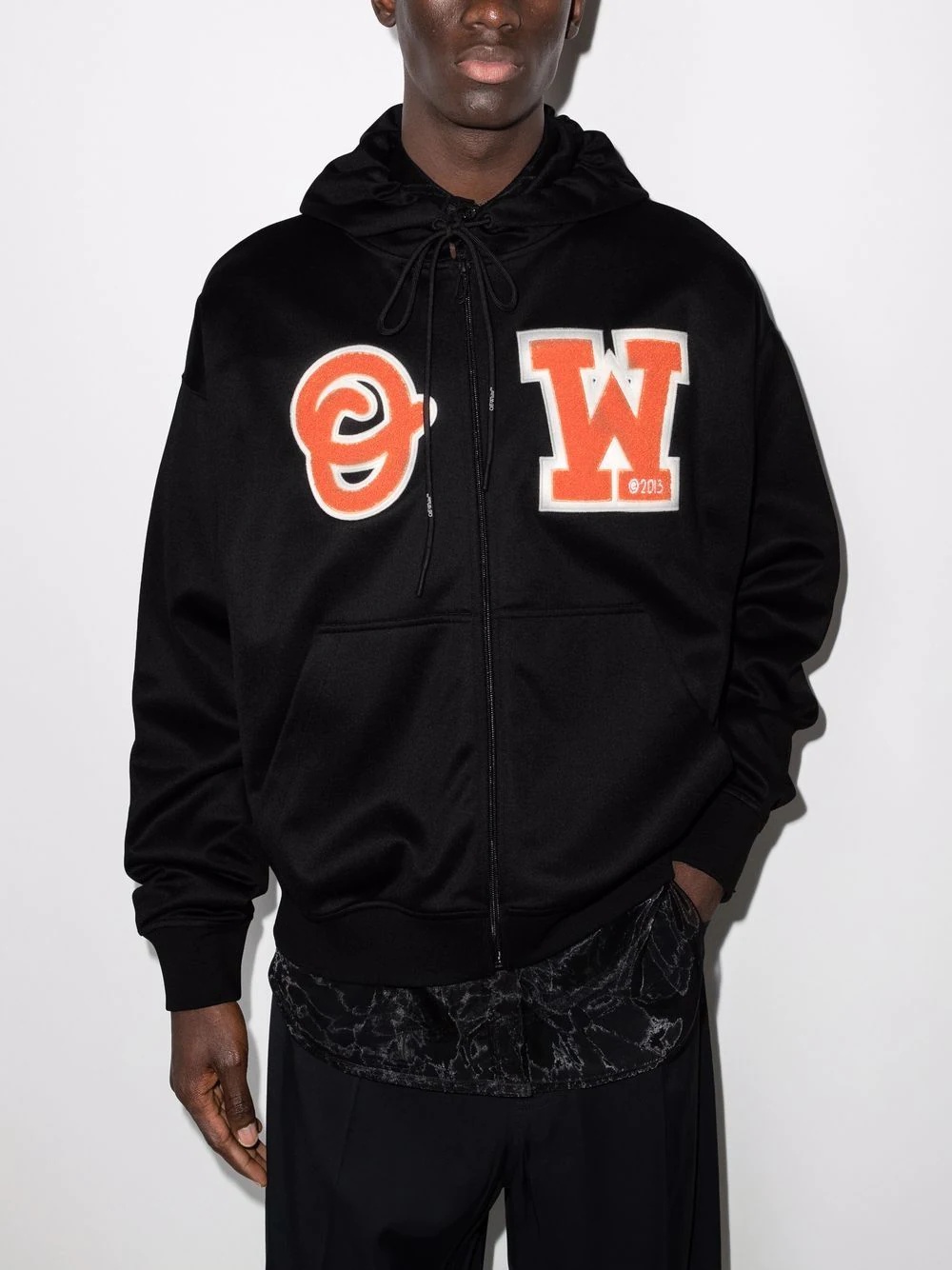 Skate logo patch zipped hoodie - 2